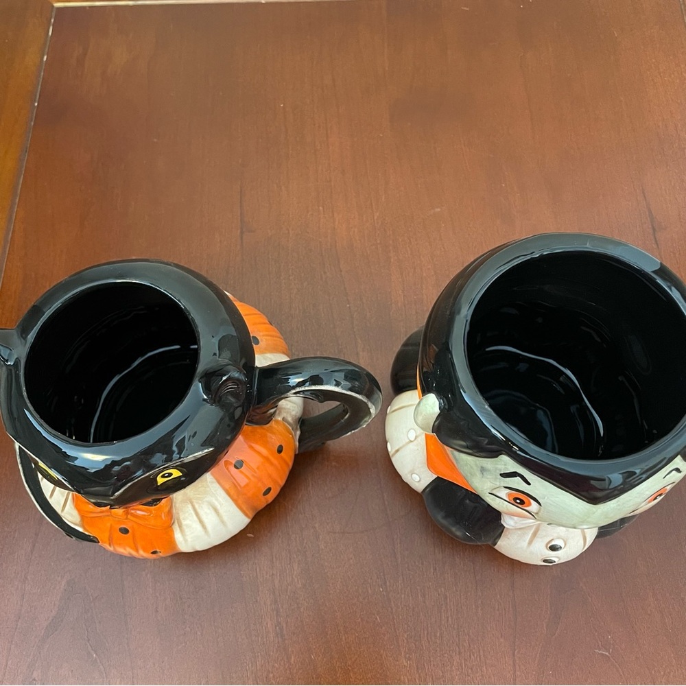 NIB JOHANNA PARKER PUMPKIN PEEPS BAT & VAMPIRE MUGS Cups Halloween Holiday Tea - Picture 13 of 16